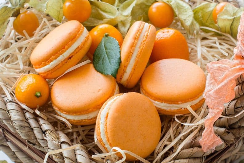 Макаронс с цедрой апельсина